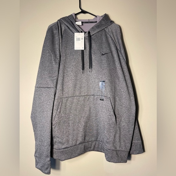 Nike Big & Tall Therma-FIT Pullover Fitness Hoodie Sweatshirt Gray Size 4XL New - Picture 2 of 5